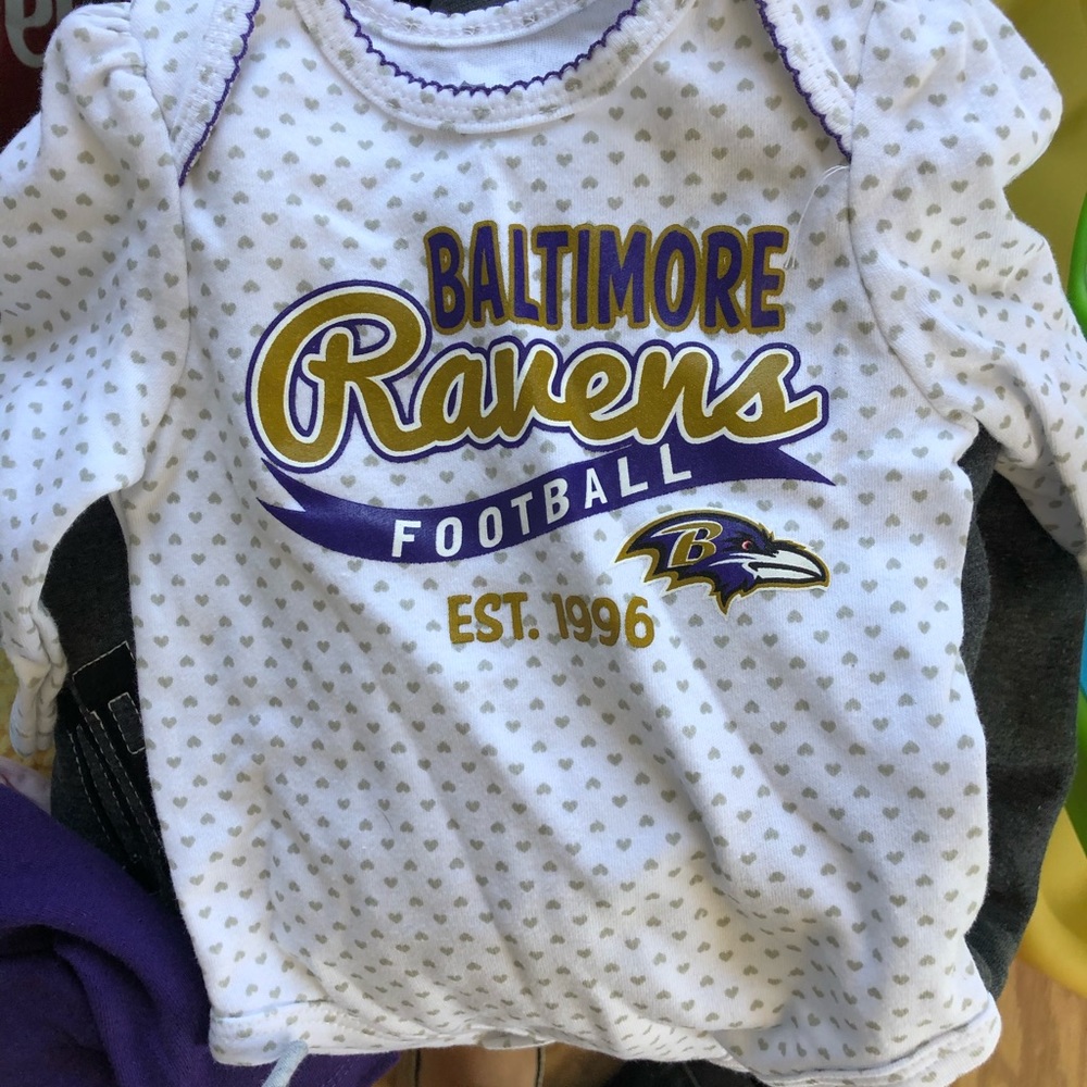 Ravens baby girl onesies